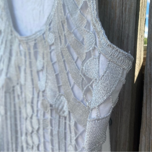 Express Ivory Embellished Tank Top - Picture 5 of 7